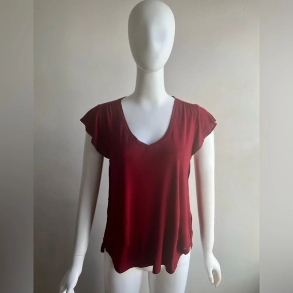 GAP womens Rust Orange knit Short sleeve Blouse top Small NWT - Picture 1 of 9